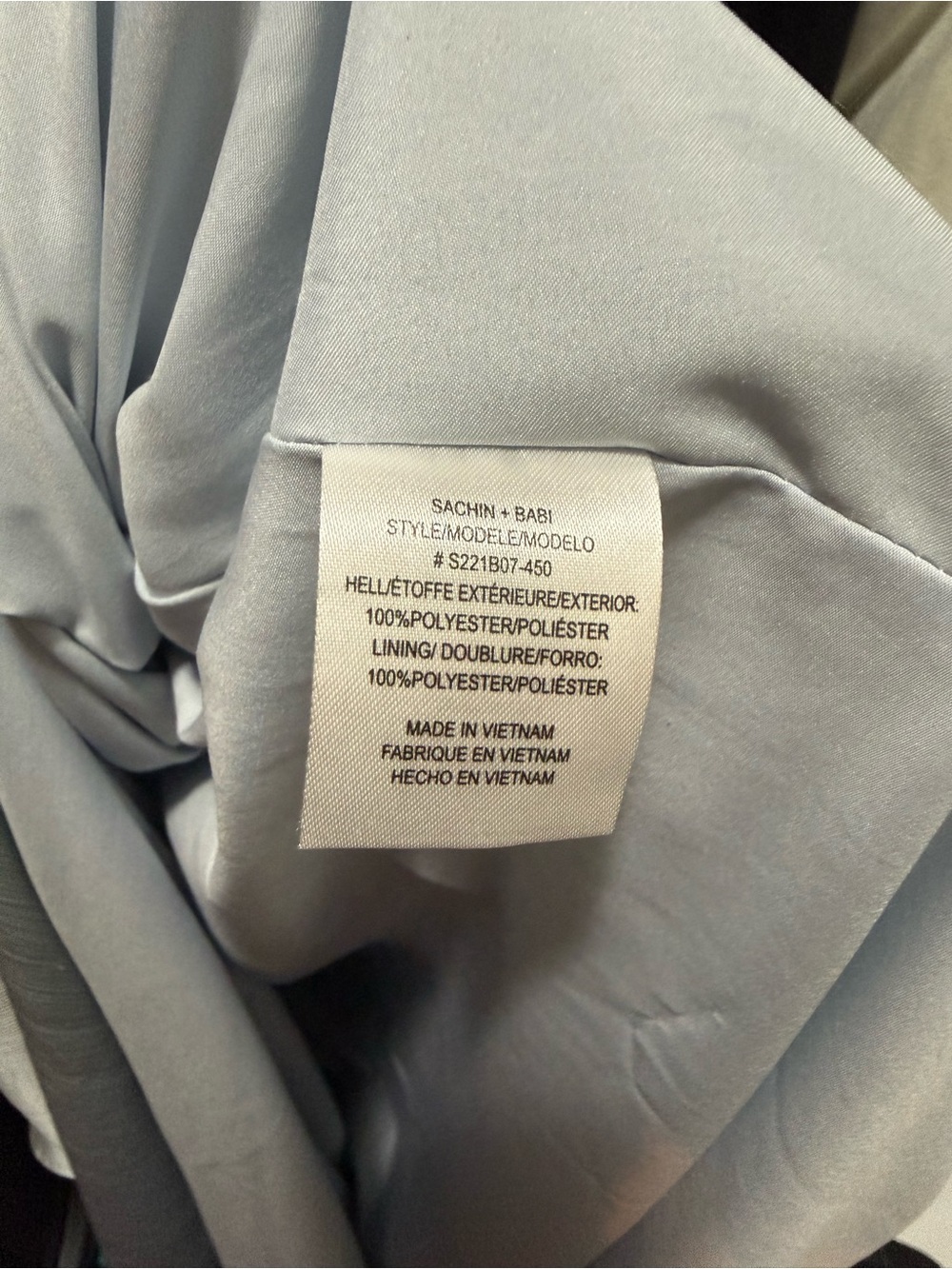 Sachin + Babi Pale Blue Polyester dress